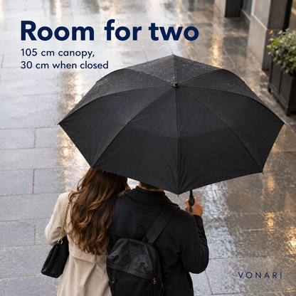 Vonari StormHook: room for two, 105 cm canopy, 30 cm closed